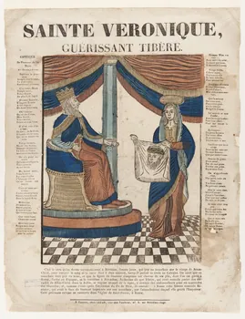Jean-Marie Le Fas imagerie ancienne SAINTE VERONIQUE,  GUERISSANT TIBERE. Rennes 1823-1833 1988.7.1 Photo