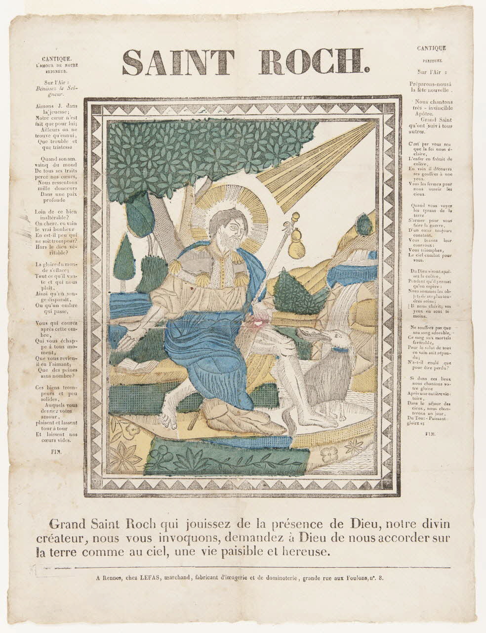 estampe SAINT ROCH. 1988.7.2 Photo