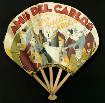 EVENTAIL PUBLICITAIRE Eventail ANIS DEL CARLOS France 1920-1930 1990.1.117 Photo