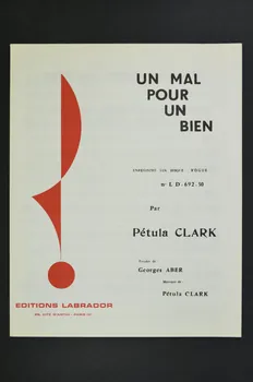 Georges Aber ; Pétula Clark ; Editions Labrador; chanson petit format 1965 1969.88.1065 Photo Mucem