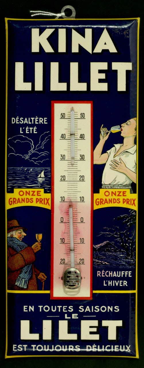 estampe Réclame en thermomètre pour de l'alcool 1990.1.145 Photo