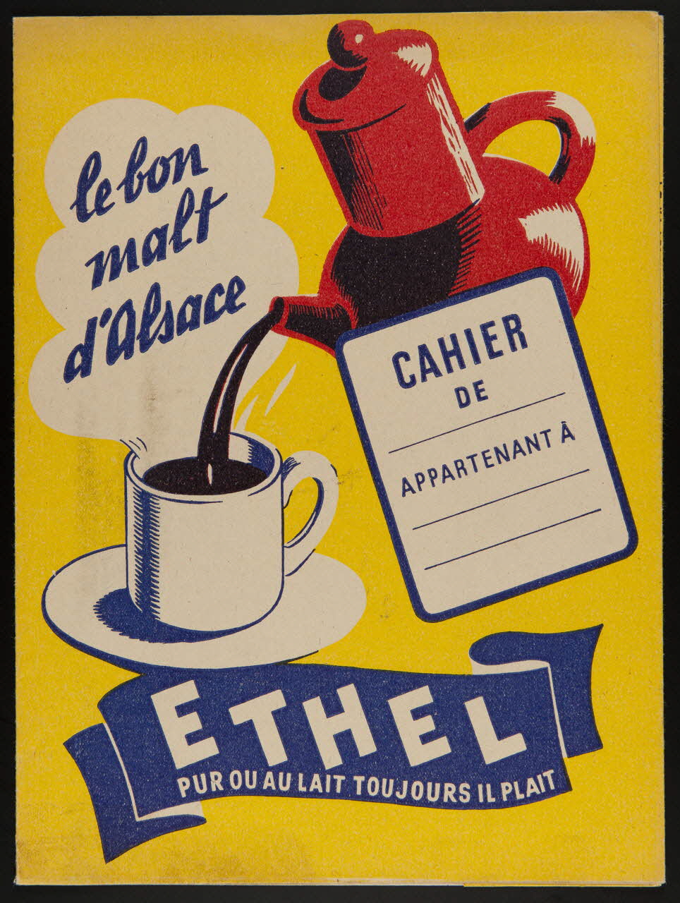 estampe le bon  malt  d'Alsace  ETHEL  PUR OU AU LAIT TOUJOURS IL PLAIT 1990.1.193 Photo