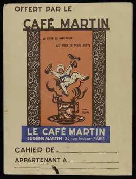 estampe CAFE MARTIN, cahier d'écolier 1990.1.215 Photo