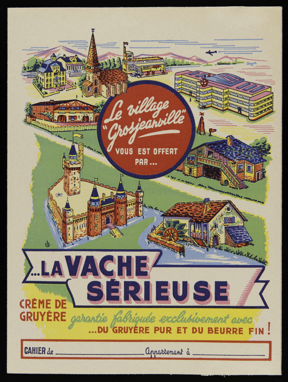 estampe LA VACHE  SERIEUSE, cahier d'écolier 1990.1.216.3 Photo