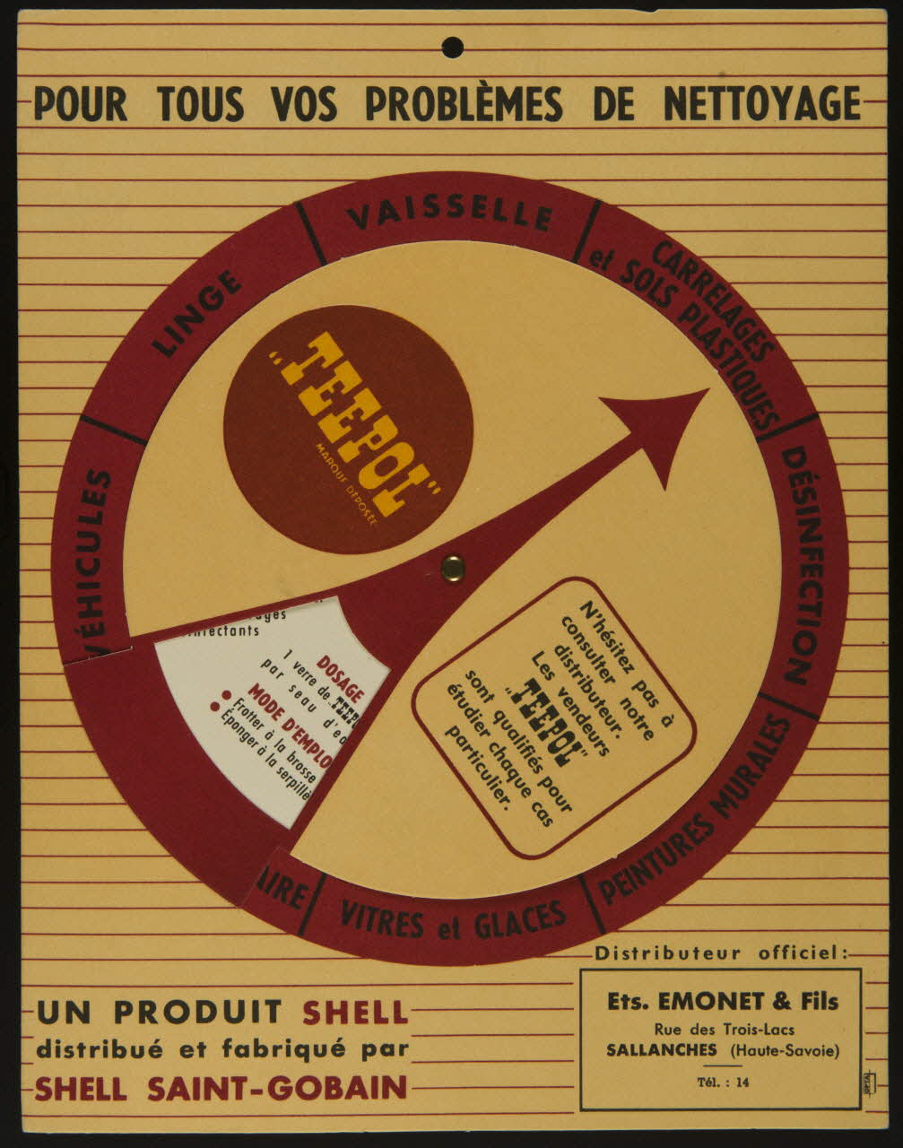 estampe POUR TOUS VOS PROBLEMES DE NETTOYAGE  "TEEPOL" 1990.1.258 Photo