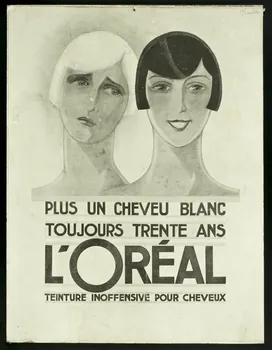 estampe PLUS UN CHEVEU BLANC  TOUJOURS TRENTE ANS  L'OREAL 1990.1.280  Photo