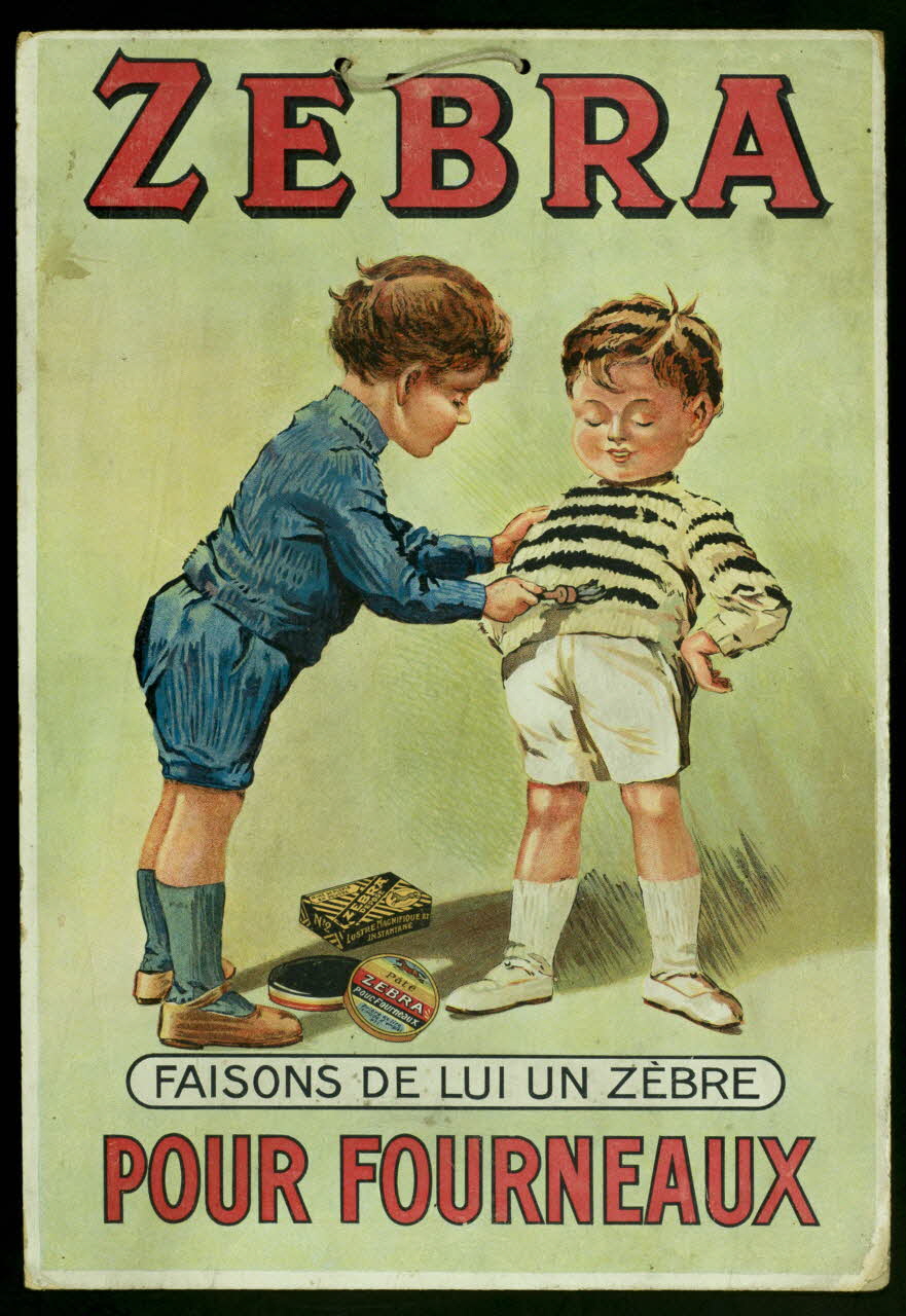 estampe ZEBRA  FAISONS DE LUI UN ZEBRE  POUR FOURNEAUX 1990.1.282 Photo