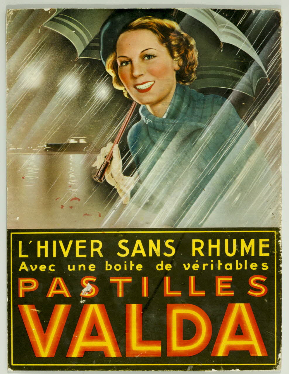 estampe L'HIVER SANS RHUME  Avec une boite de véritables  PASTILLES  VALDA 1990.1.289 Photo