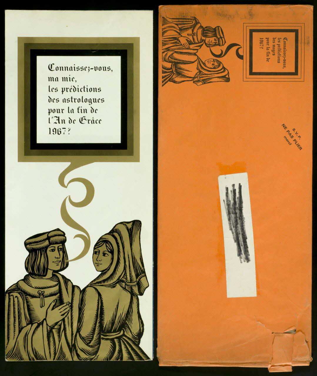 estampe Connaissez-vous,  ma mie,  les prédictions  des astrologues  pour la fin de  l'An de Grâce  1967 ? 1990.1.291 Photo