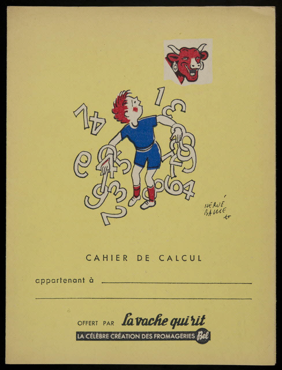 estampe CAHIER DE CALCUL  OFFERT PAR La Vache qui rit 1990.1.300 Photo