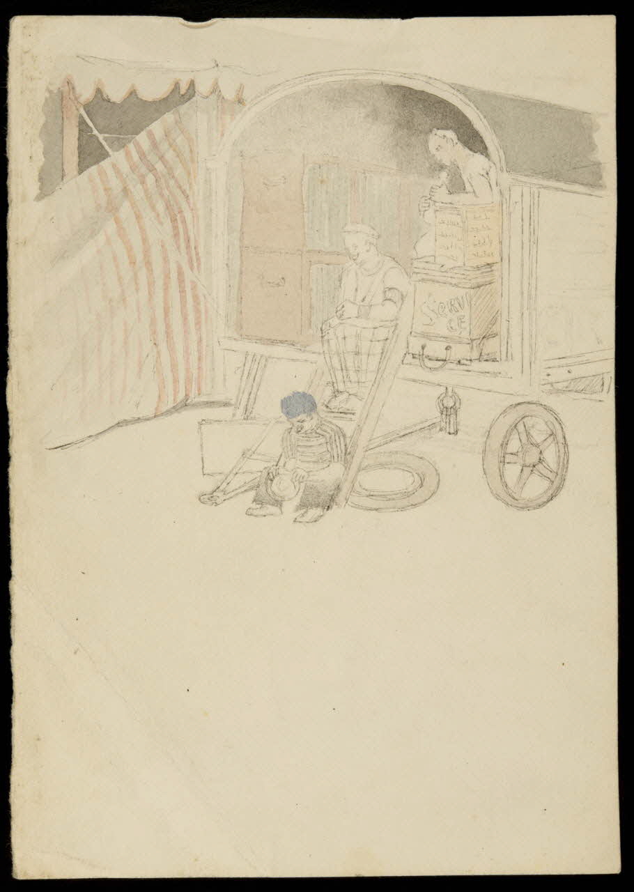 dessin Forains dans leur roulotte 1990.15.14 Photo