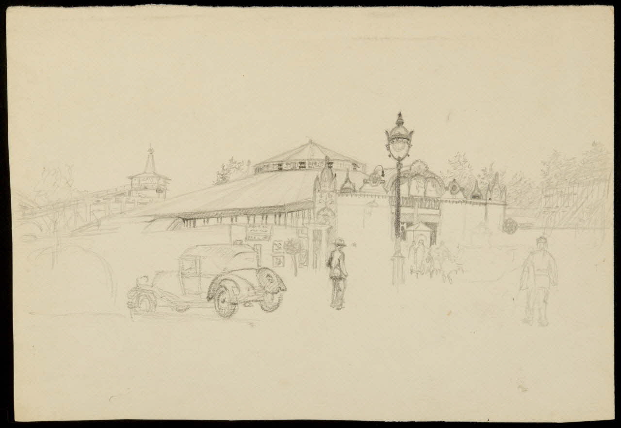 dessin Esquisse représentant un chapiteau de cirque 1990.15.15 Photo