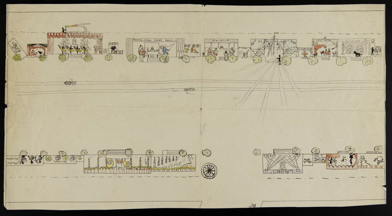 dessin THEATRE - Cirque CORVI FRERES 1990.15.16 Photo