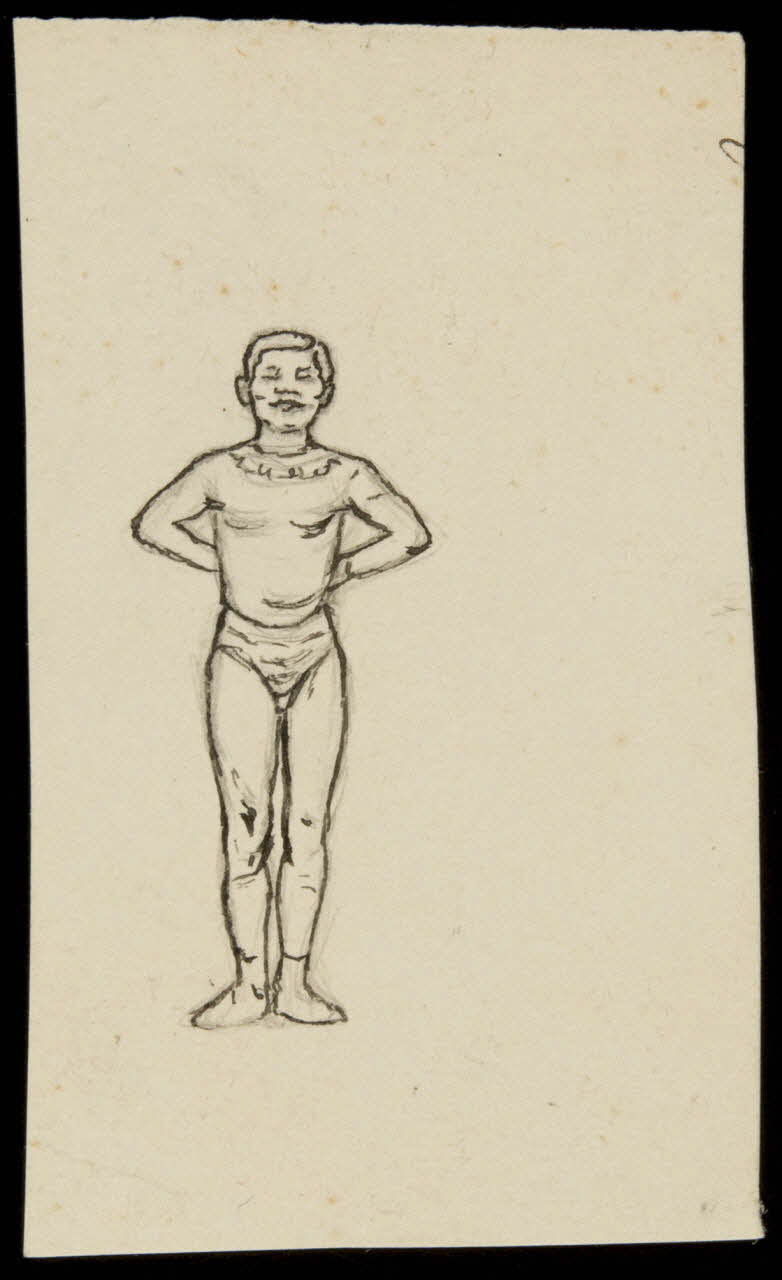 dessin Indigène en pied (?) 1990.15.17 Photo