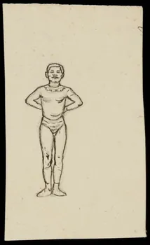 dessin Indigène en pied (?) 1990.15.17  Photo