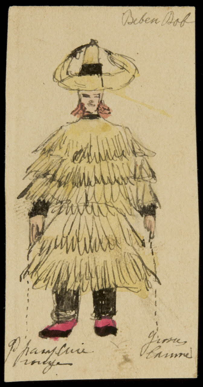 dessin Femme en costume à franges 1990.15.18 Photo