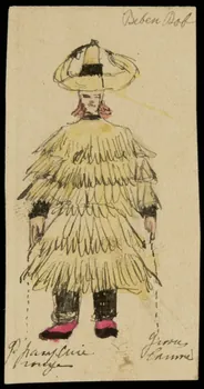 dessin Femme en costume à franges 1990.15.18  Photo