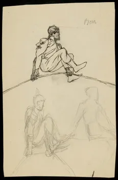 dessin Equilibriste et sa barre d'équilibre 1990.15.6  Photo