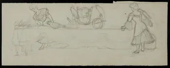 dessin Numéro de cirque avec perroquet 1990.15.7 Photo