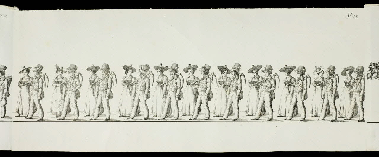 estampe Défilé de couples de paysans 1990.16.1.12 Photo