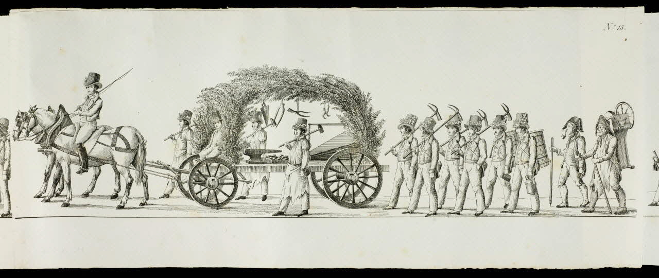 estampe Défilé de paysans 1990.16.1.13 Photo