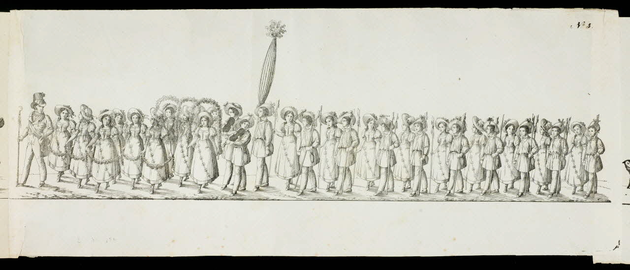 estampe Défilé de citoyens 1990.16.1.3 Photo