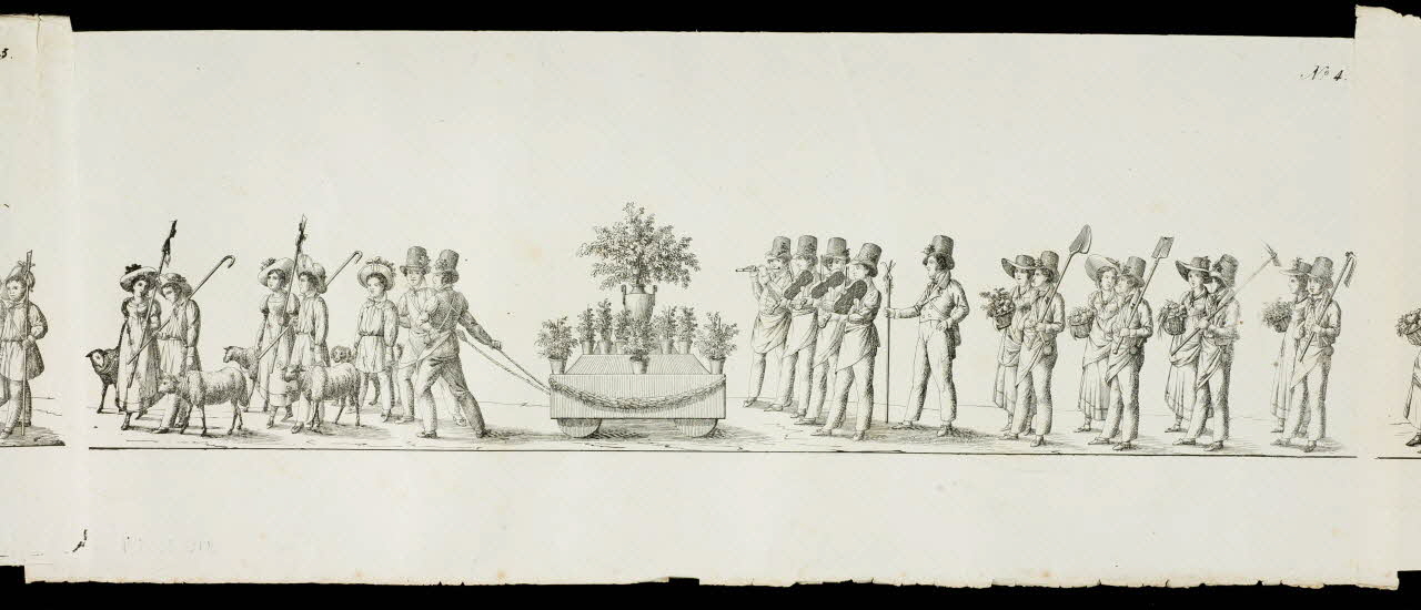 estampe Défilé de citoyens 1990.16.1.4 Photo