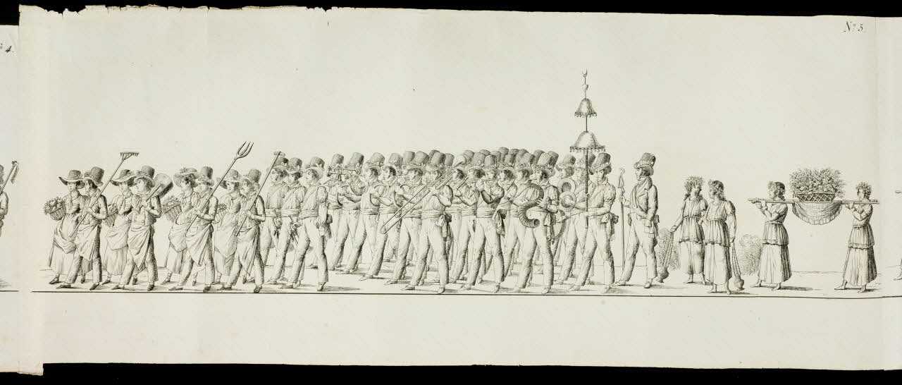 estampe Défilé de citoyens 1990.16.1.5 Photo