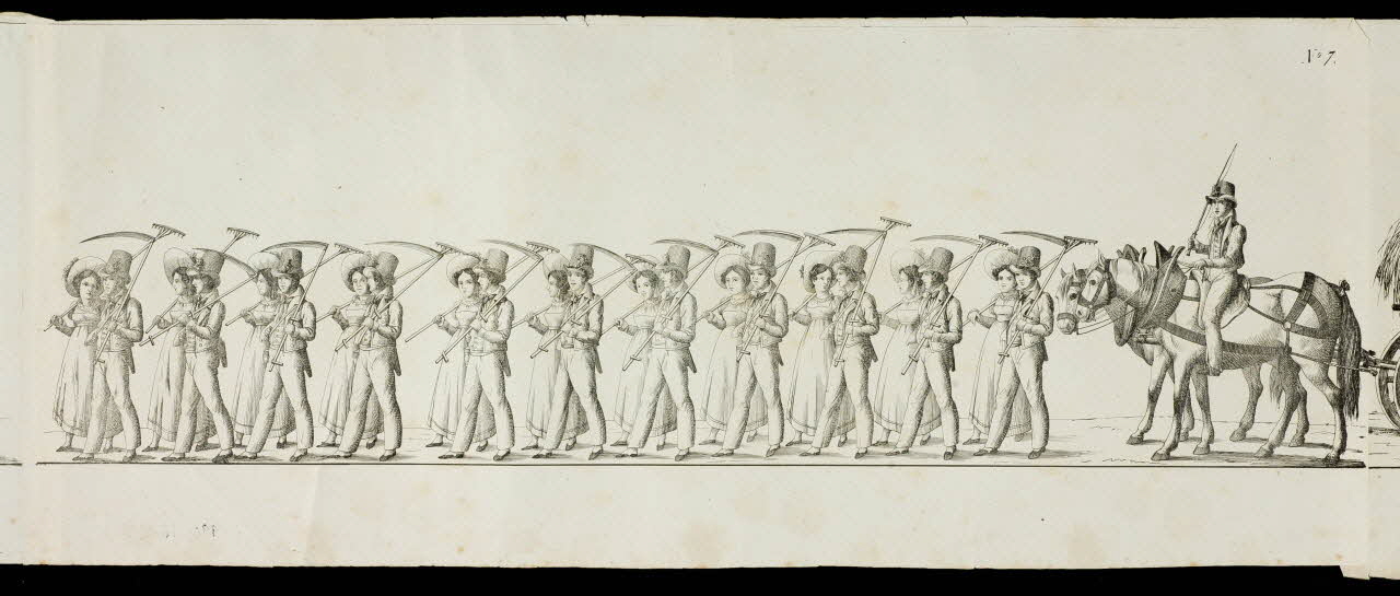 estampe Défilé de paysans 1990.16.1.7 Photo