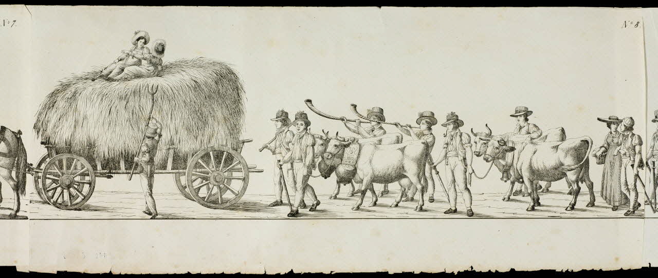 estampe Défilé de paysans 1990.16.1.8 Photo