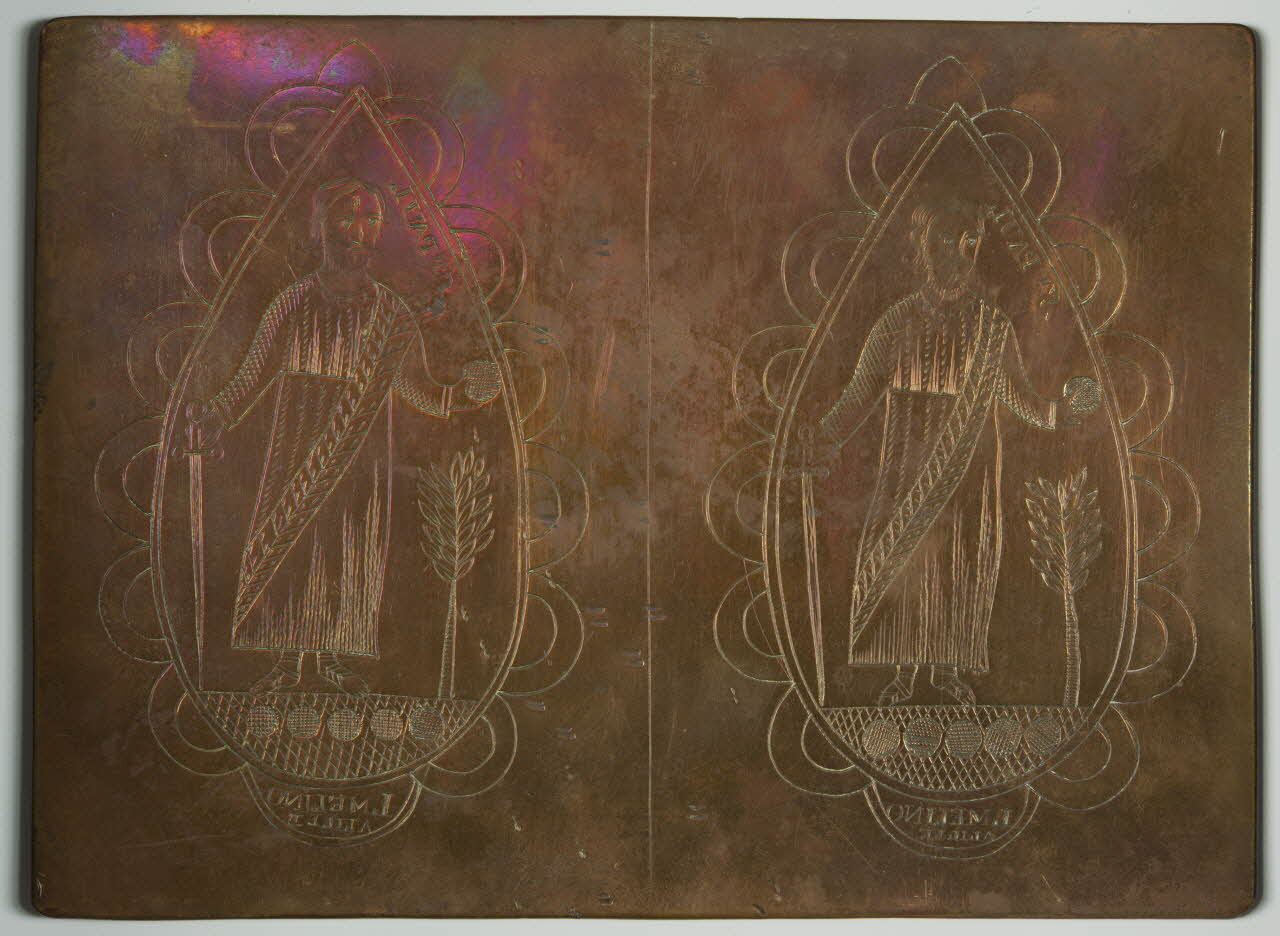 cuivre d'impression Saint Paul dans un blason de corporation 1990.26.31 Photo