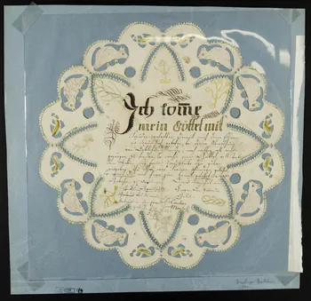 lettre de baptême Dentelle de papier 1990.26.92 Photo