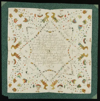 lettre de baptême Dentelle de papier 1990.26.95 Photo