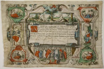 lettre de baptême AU NOM DE LA SAINCTE TRINITE, du PERE, 1990.26.99 Photo