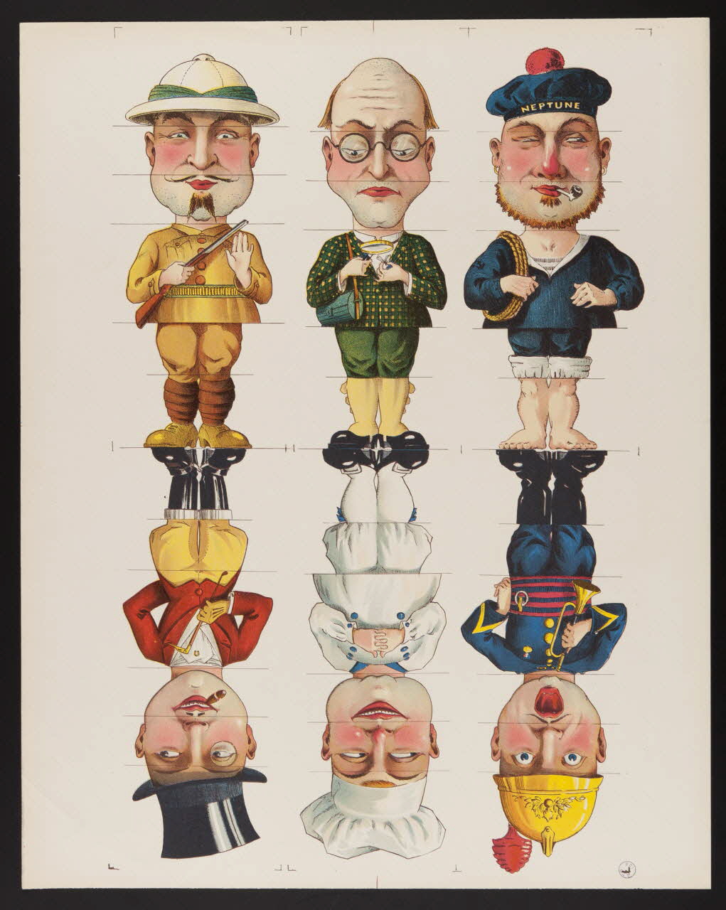 jeu Série de six portraits-charges 1990.39.16 Photo