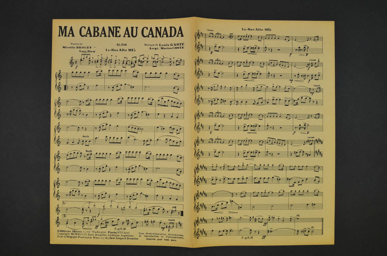 partition de musique petit format 1969.88.1072 Photo Mucem