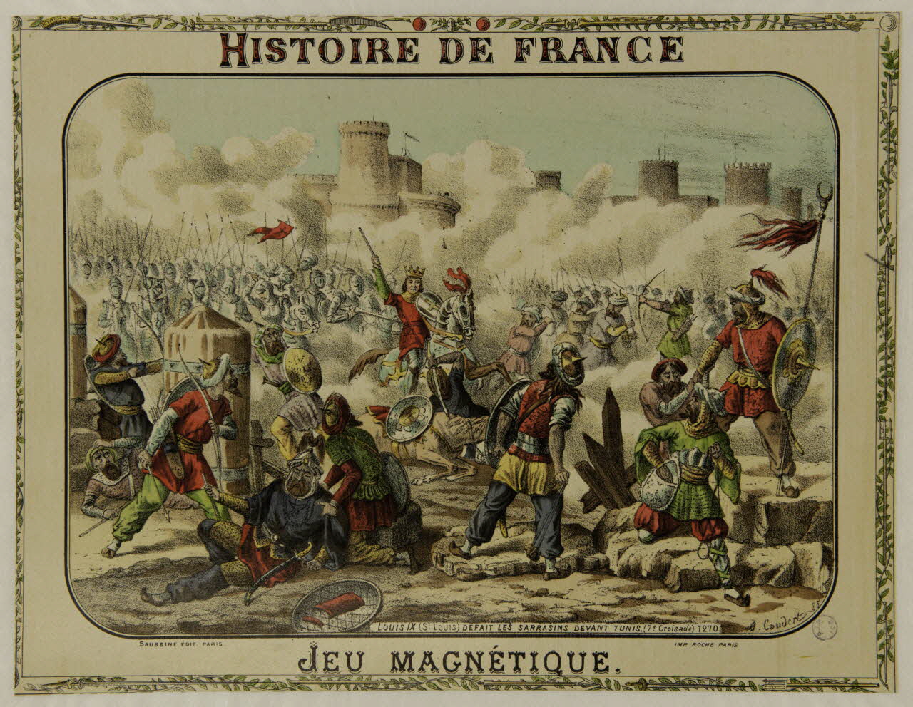 Coudert B. ; Léon Saussine ; Roche jeu de société HISTOIRE DE FRANCE  JEU MAGNETIQUE. France 1885 1990.39.37 Photo