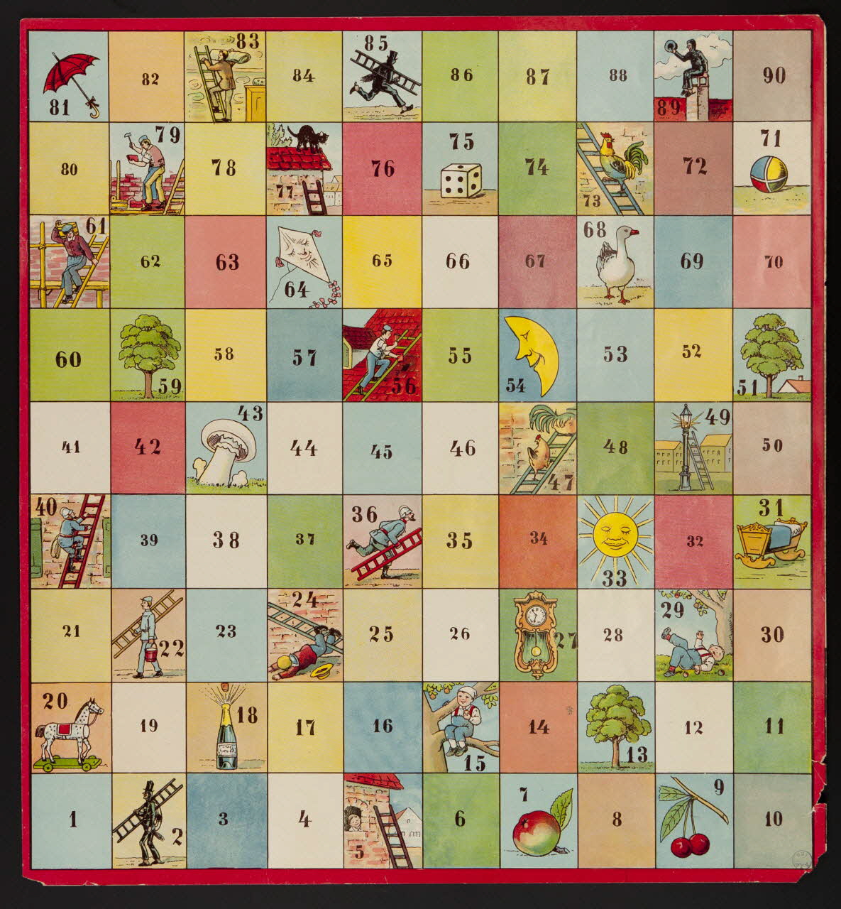 jeu de société Jeu des échelles 1990.39.58 Photo