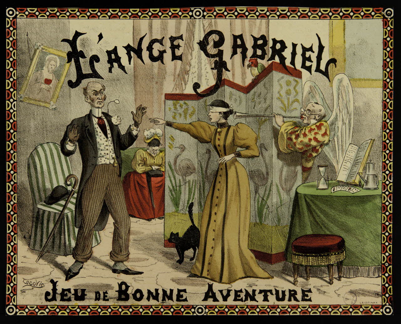 jeu de société L'ANGE GABRIEL  JEU DE BONNE AVENTURE 1990.39.82 Photo