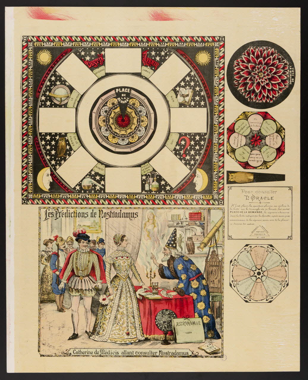 Léon Saussine jeu de société Les Prédictions de Nostradamus Ile-de-France, France 1860-1950 1990.39.9 Photo