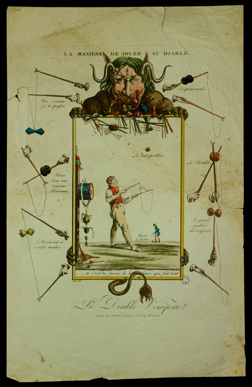 estampe LA MANIERE DE JOUER AU DIABLE. 1990.40.2 Photo