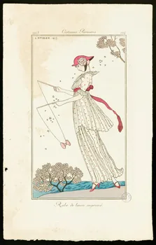 estampe Costumes Parisiens  Robe de linon imprimé 1990.40.5 Photo