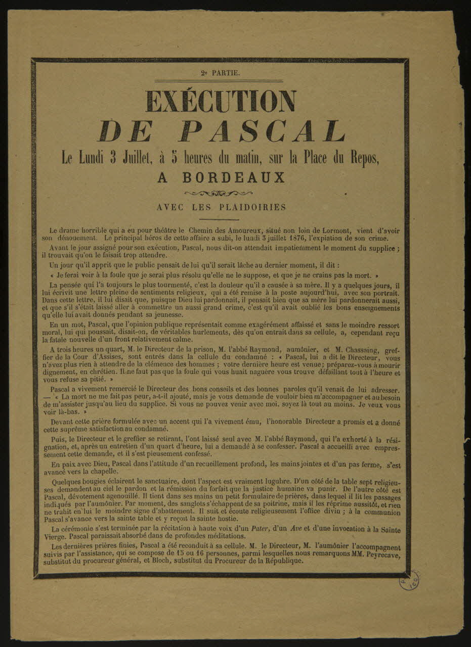 estampe EXECUTION  DE PASCAL 1990.41.10 Photo