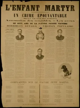estampe L'ENFANT MARTYR  UN CRIME EPOUVANTABLE 1990.41.12 Photo