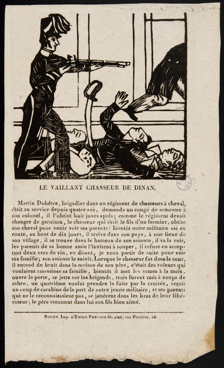estampe LE VAILLANT CHASSEUR DE DINAN. 1990.41.2 Photo