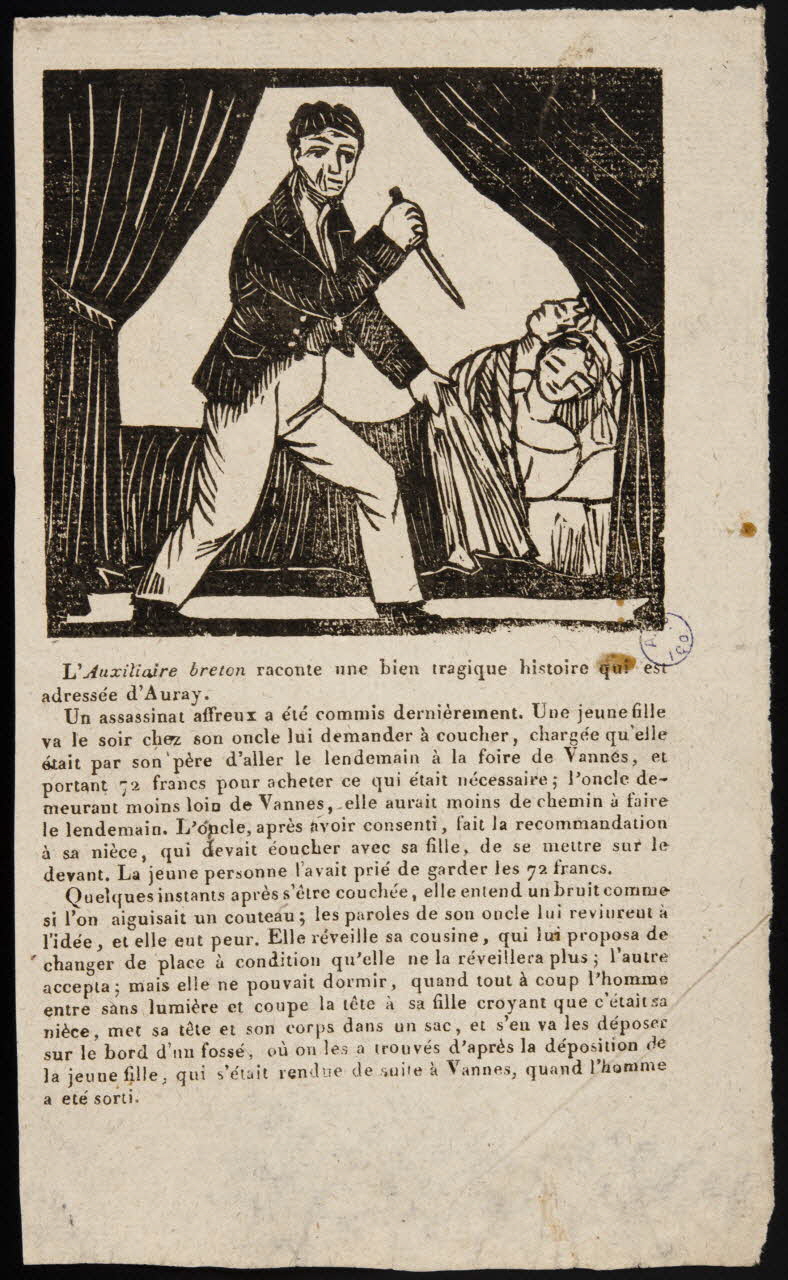 estampe Assassinat près de Vannes. 1990.41.4 Photo