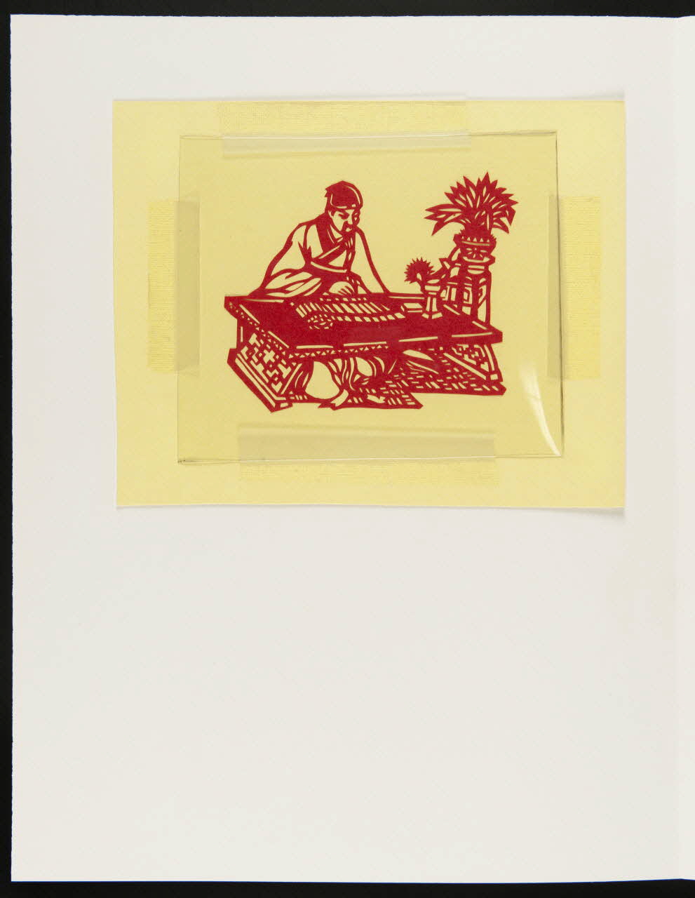 découpage, canivet Lettré chinois lisant 1990.5.139 Photo