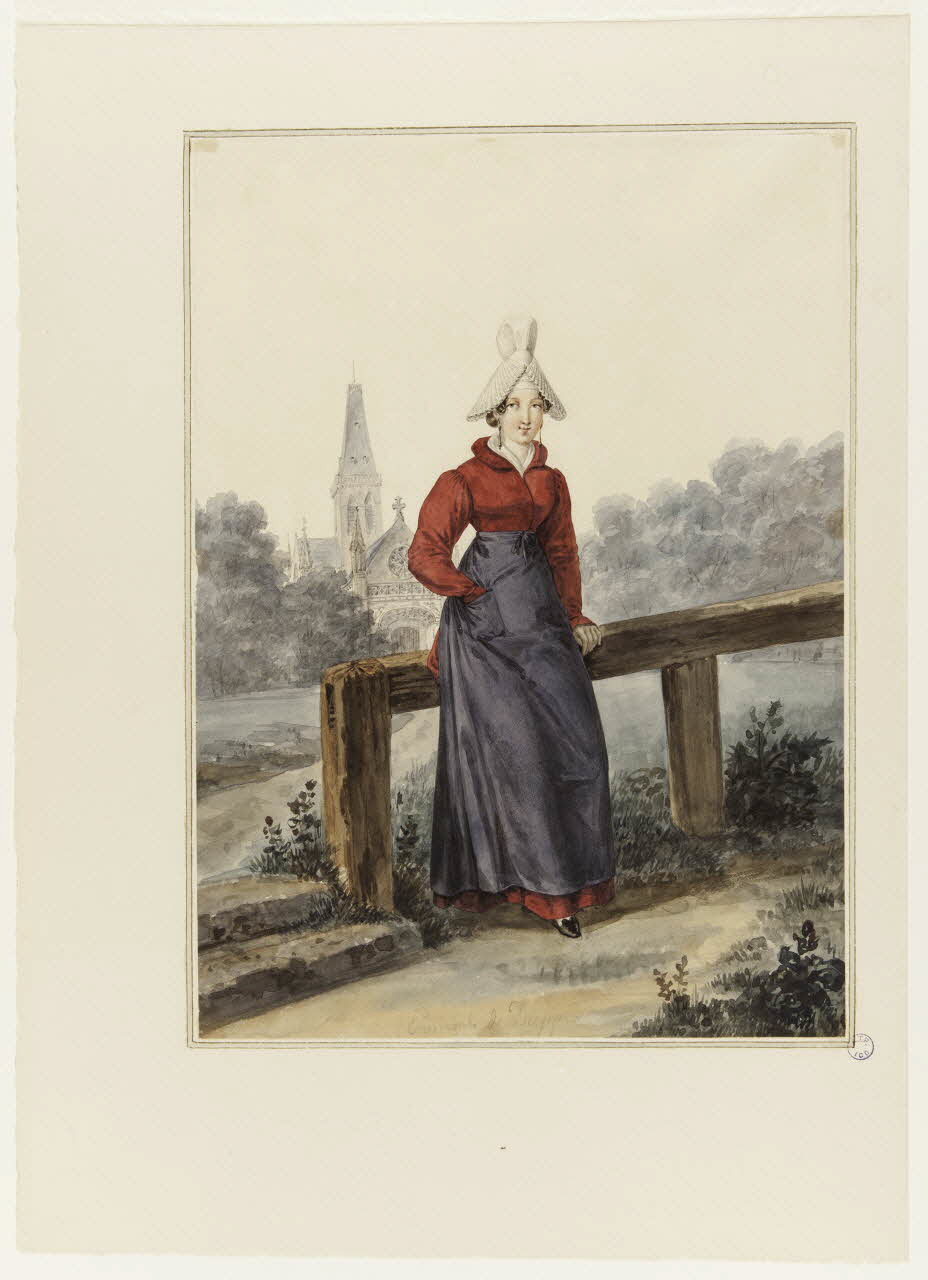 dessin Costume des environs de Dieppe 1990.59.117 Photo