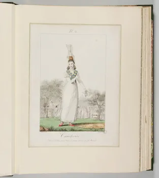 Benoît Pécheux ; Georges-Jacques Gatine ; Bernard Mancel élément d'ensemble Cauchoise.  Dessinée à St. Clair, près d'Yvetot. Le paysage représente une fête Patronale. 1822-1832 1990.59.2  Photo
