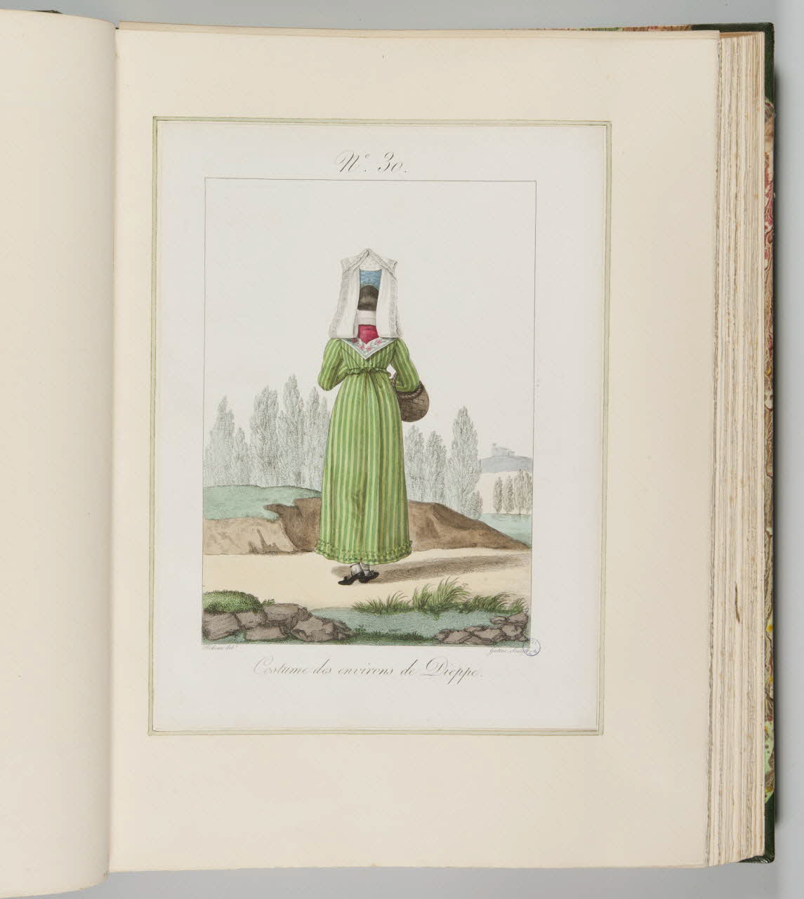 Benoît Pécheux ; Georges-Jacques Gatine ; Bernard Mancel élément d'ensemble Costume des environs de Dieppe. 1822-1832 1990.59.30 Photo